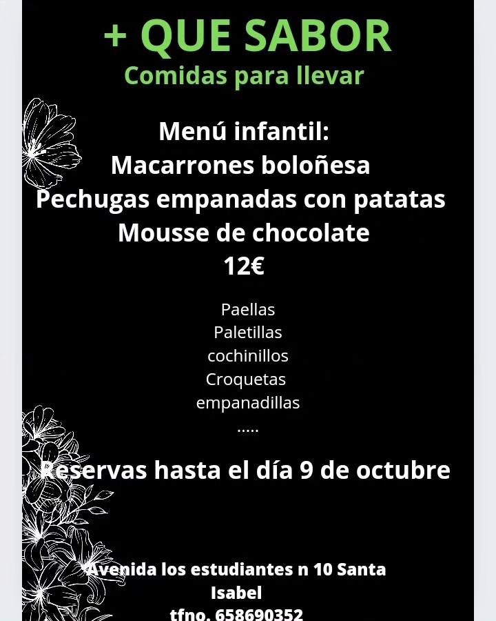 MENÚ INFANTIL